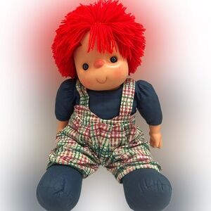 Vintage Cloth Doll with Red Yarn Hair